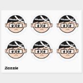 Sticker Rond Ted est triste (Feuille)