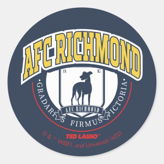 Sticker Rond Ted Lasso | AFC Richmond Athletic Circle Badge (Devant)