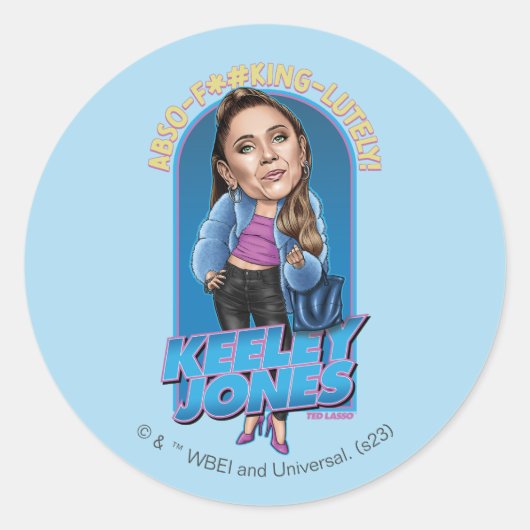 Sticker Rond Ted Lasso | Keeley Jones Bobblehead (Devant)