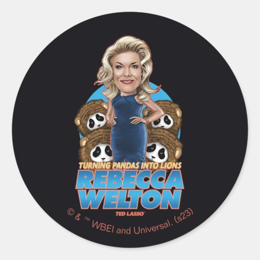 Sticker Rond Ted Lasso | Rebecca Welton Bobblehead (Devant)
