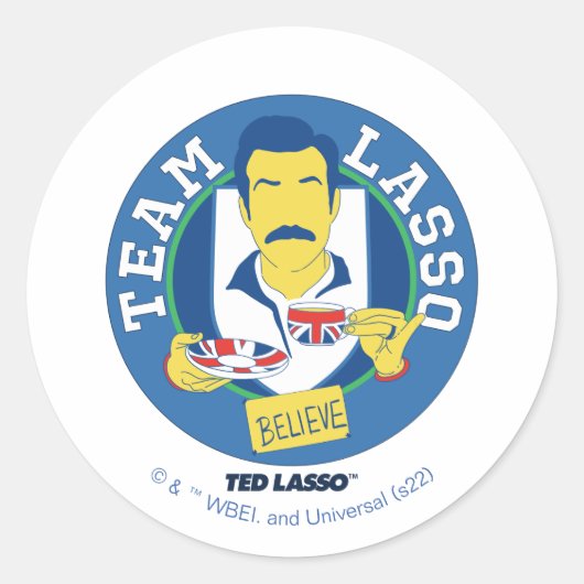 Sticker Rond Ted Lasso | Team Lasso Tea Iconic Avatar (Devant)
