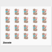 Sticker Rond Teddie glaces trans (Feuille)