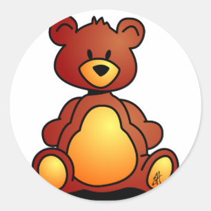 Sticker Rond Teddy Bear