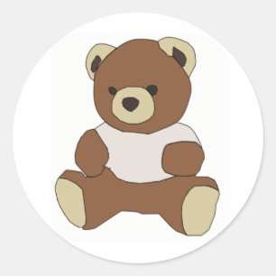 Sticker Rond Teddy Bear