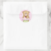 Sticker Rond Teddy Bear Cupcake Party (Sac)