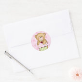 Sticker Rond Teddy Bear Cupcake Party (Enveloppe)