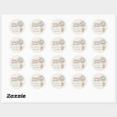 Sticker Rond Teddy Bear Espagnol Baby shower garçon (Feuille)