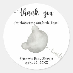 Sticker Rond Teddy bear merci