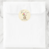 Sticker Rond Teddy Bear - Merci Baby shower (Sac)