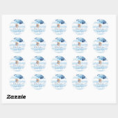 Sticker Rond Teddy Bear Merci Favoriser (Feuille)