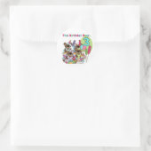 Sticker Rond Teddy Bear Party 3e Anniversaire Tshirts et cadeau (Sac)