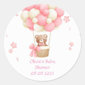 STICKER ROND TEDDY BEAR PINK  (Devant)