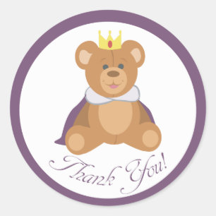 Sticker Rond Teddy Bear Prince (Merci !)