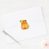 Sticker Rond Teddy Citrouille (Enveloppe)