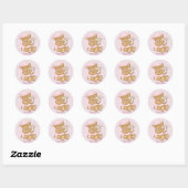 Sticker Rond Teddy Girl Pâques (Feuille)