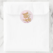 Sticker Rond Teddy Girl Pâques (Sac)