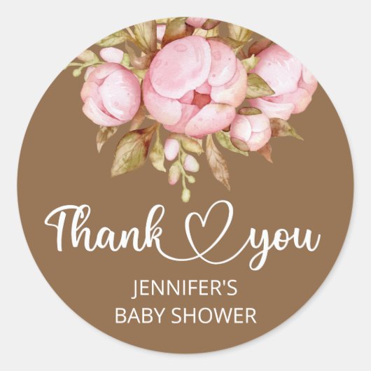 Sticker Rond Teddy Ours Bébé Ours Baby shower Classic Round Sti (Devant)