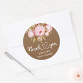 Sticker Rond Teddy Ours Bébé Ours Baby shower Classic Round Sti (Enveloppe)