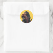 Sticker Rond Teddy With Tie Graphic (Sac)