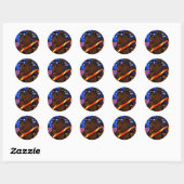 Sticker Rond Teddys Noël I (Feuille)