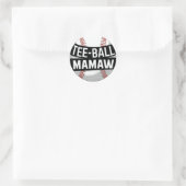 Sticker Rond Tee-Ball Mamaw Funny Teeball Grandma (Sac)