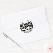Sticker Rond Tee-Ball Mamaw Funny Teeball Grandma (Enveloppe)