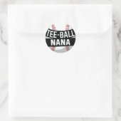 Sticker Rond Tee-Ball Nana Funny Teeball Grandma (Sac)