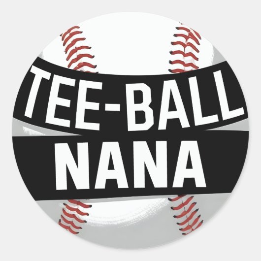 Sticker Rond Tee-Ball Nana Funny Teeball Grandma (Devant)