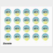 Sticker Rond TEE Congress, Essayer Raisonnable (Feuille)