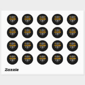 Sticker Rond Tee de leucémie chronique - Sensibilisation à la l (Feuille)