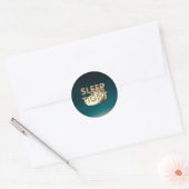 Sticker Rond TEE Joli slogan de sommeil (Enveloppe)
