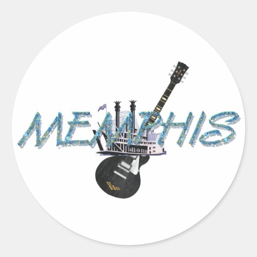 Sticker Rond TEE Memphis (Devant)