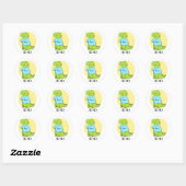 Sticker Rond Tee Rex Funny TShirt TRex Dinosaur Pun (Feuille)