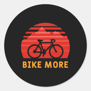 Sticker Rond Tee-shirt fan de vélo et de cyclisme rouge rétro M
