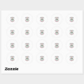 Sticker Rond Tee-shirt graphique design graphique Pot Licorne P (Feuille)