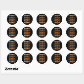 Sticker Rond Tee - shirts Graphiques Automne - Remerciements Re (Feuille)
