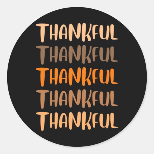 Sticker Rond Tee - shirts Graphiques Automne - Remerciements Re (Devant)