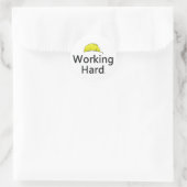 Sticker Rond TEE Travailler dur (Sac)