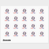 Sticker Rond TEE Votez Pour Moi (Feuille)
