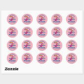 Sticker Rond Teen Titans Go ! Starfire "Truth Justice Pizza" (Feuille)