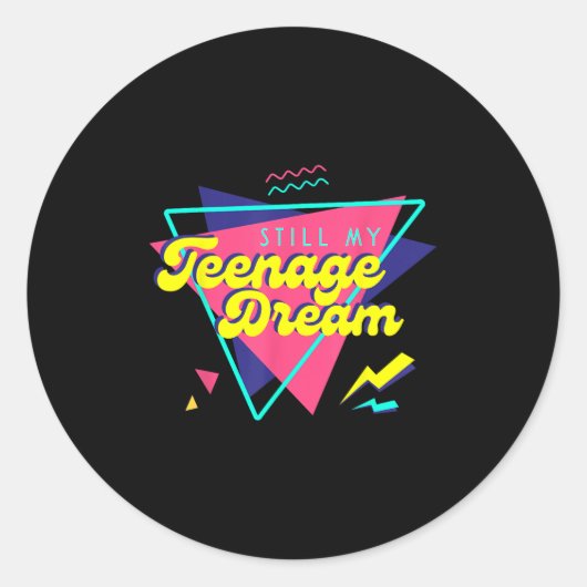 Sticker Rond Teenage Dream  (Devant)