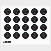 Sticker Rond Teinture Enseignant Enseignant Pe Squad Retour À S (Feuille)