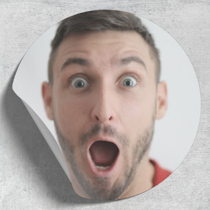 Sticker Rond Téléchargement de la photo Selfie   Votre Fun Face
