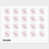 Sticker Rond Téléchargement minimal de typographie pour douche  (Feuille)