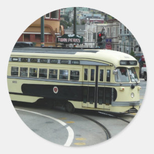 Sticker Rond Téléphérique de San Francisco