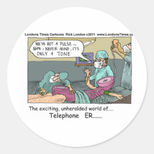 Sticker Rond Téléphone drôle de mug cadeau d'urgence médicale 4
