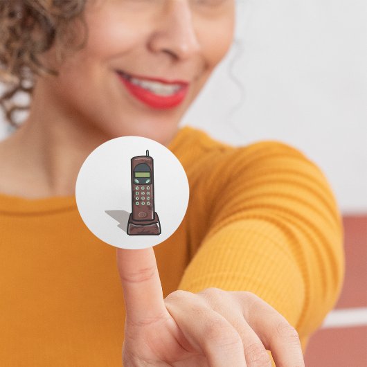 Sticker Rond Téléphone sans fil
