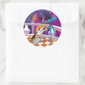 Sticker Rond télescope pour chiens (Sac)