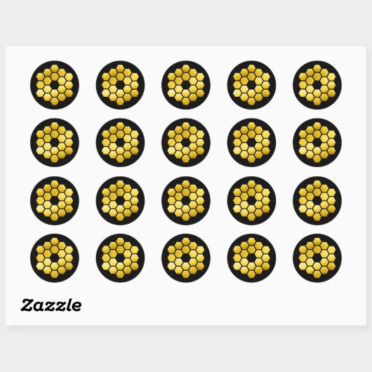 Sticker Rond Télescope spatial James Webb (Feuille)