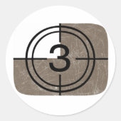 Sticker Rond Télévision rétro (Devant)